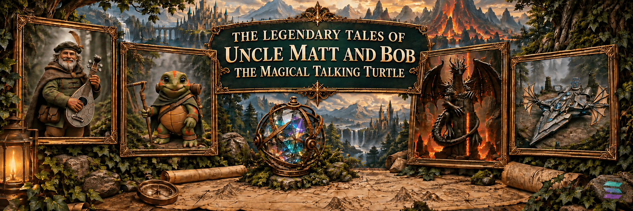 The Legendary Tales of Uncle Matt and Bob The Magical Talking Turtle — original collection artwork