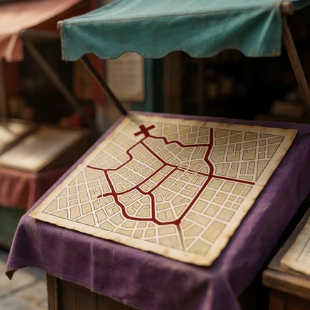 Mariam's Route Scroll Map