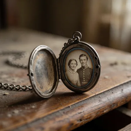 Tarnished Silver Locket