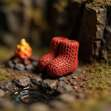 Fiery Red Lava Socks