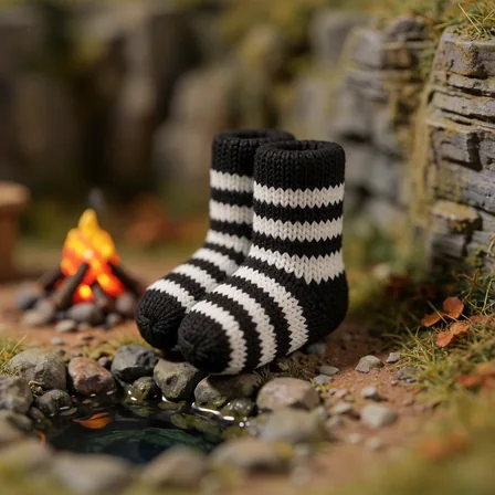 Zebra-Striped Socks